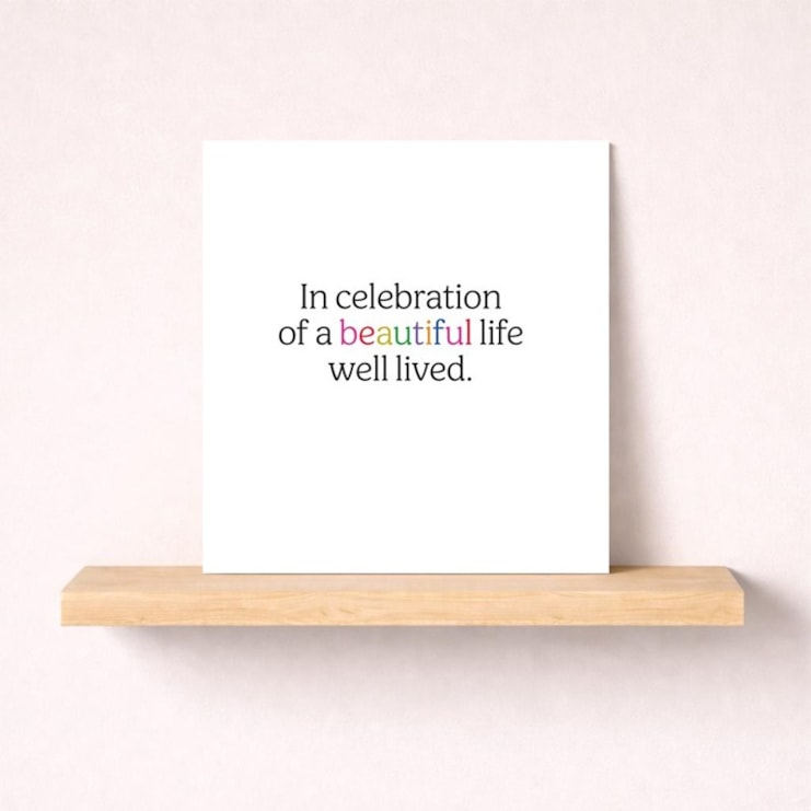 Birthday Card - In celebration of a beautiful life