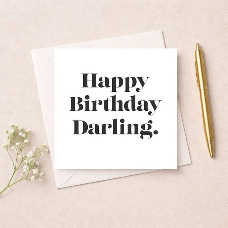 Birthday Card - Happy Birthday Darling