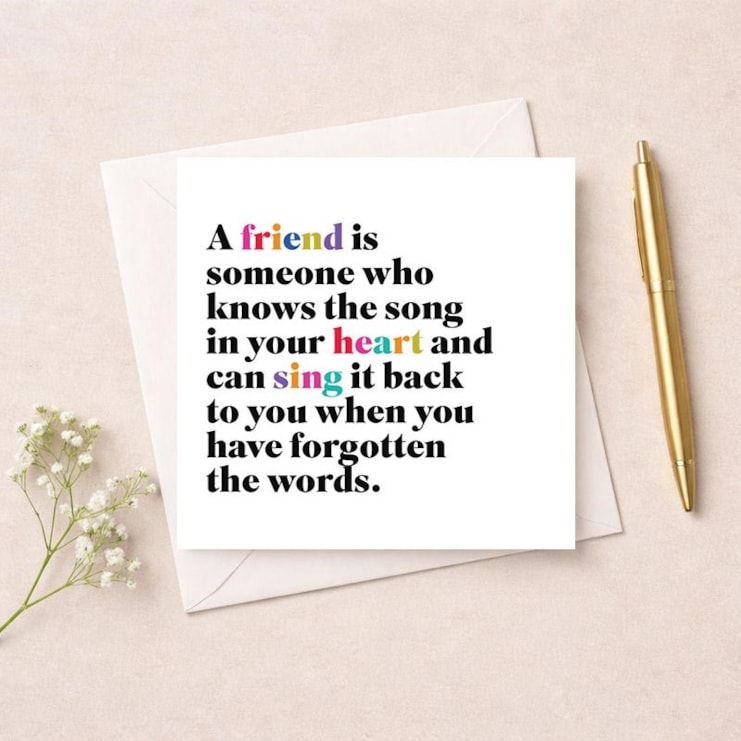 Friendship Card - A friend is someone who Friendship Card - A friend is someone who