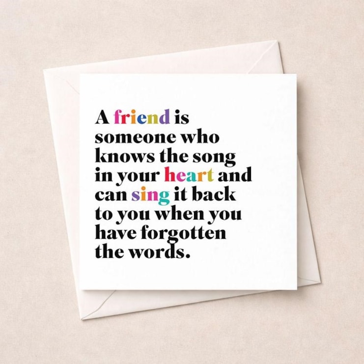 Friendship Card - A friend is someone who Friendship Card - A friend is someone who