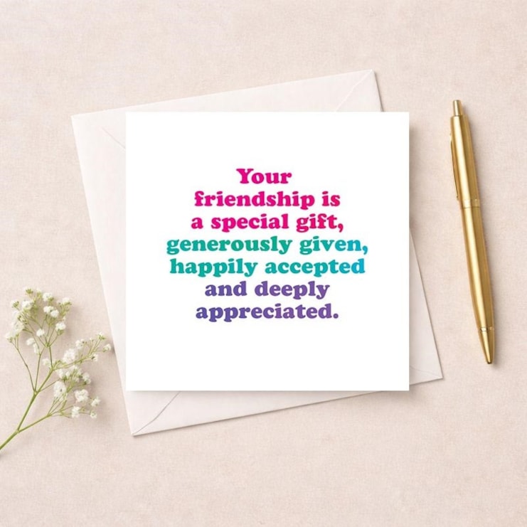 Friendship Card - Your Friendship Is A Special Gift