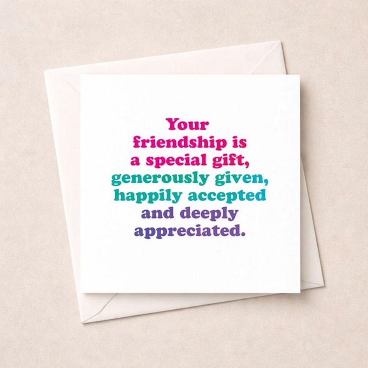 Friendship Card - Your Friendship Is A Special Gift