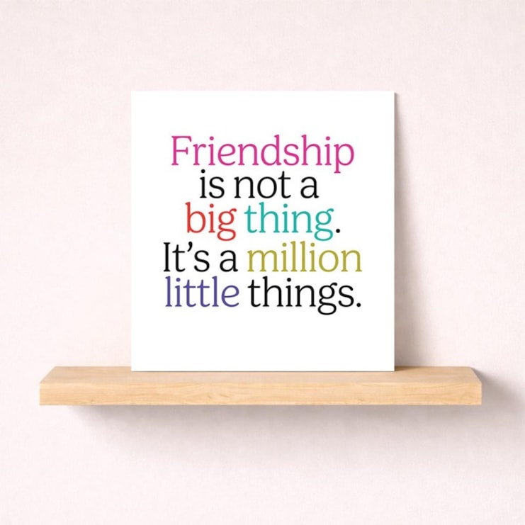 Friendship Card - Friendship Is Not A Thing. It's A Million Things Friendship Card - Friendship Is Not A Thing. It's A Million Things