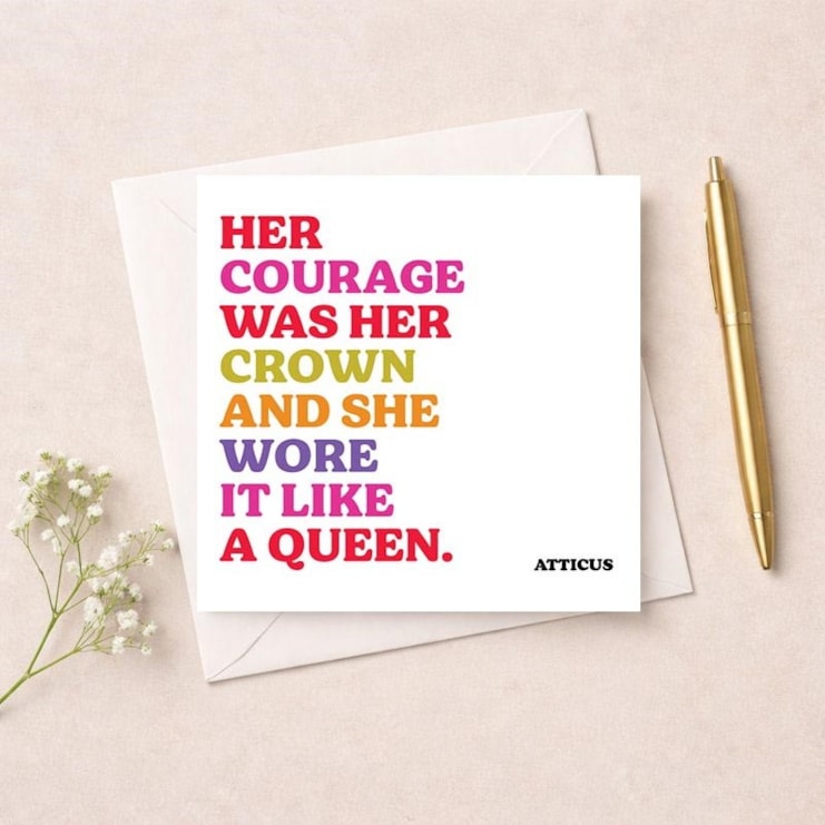 Just To Say Card - Her Courage Was Her Crown Just To Say Card - Her Courage Was Her Crown