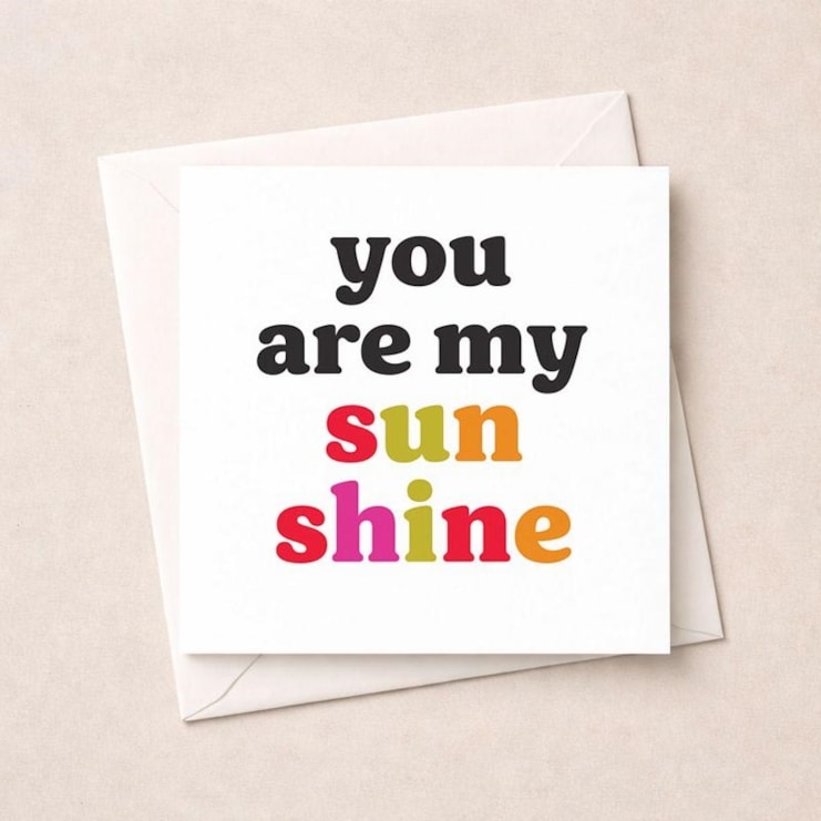Just To Say Card - You Are My Sunshine Just To Say Card - You Are My Sunshine
