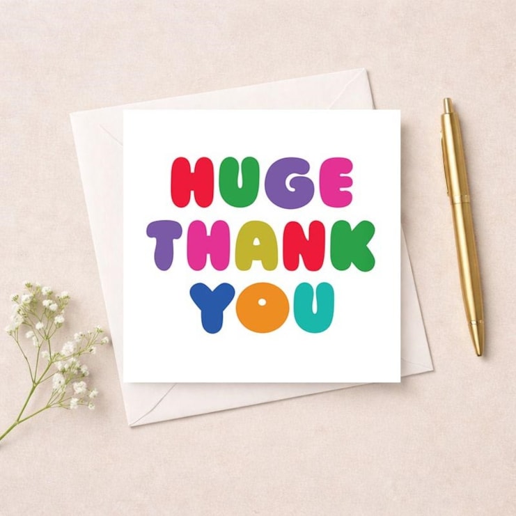 Thank You Card - Huge thank you Thank You Card - Huge thank you