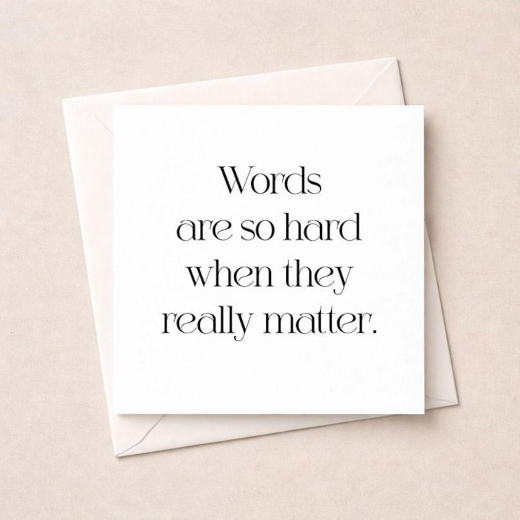 Thinking Of You Card - Words Are So Hard