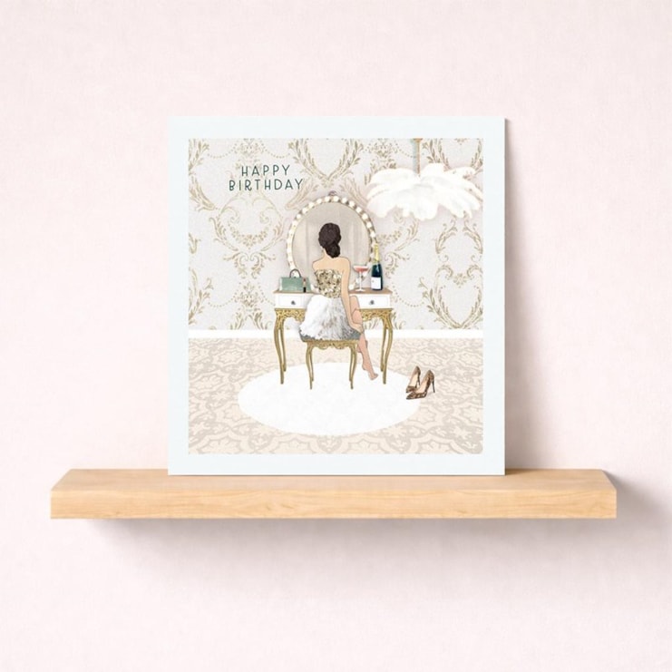 Birthday Card - White Dressing Table