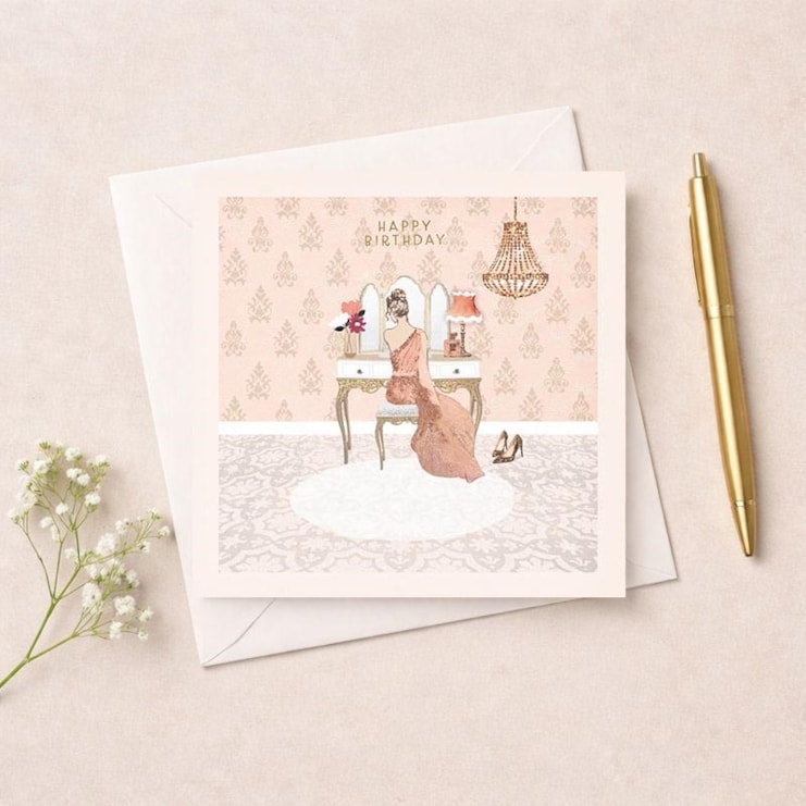 Birthday Card - Pink Dressing Table