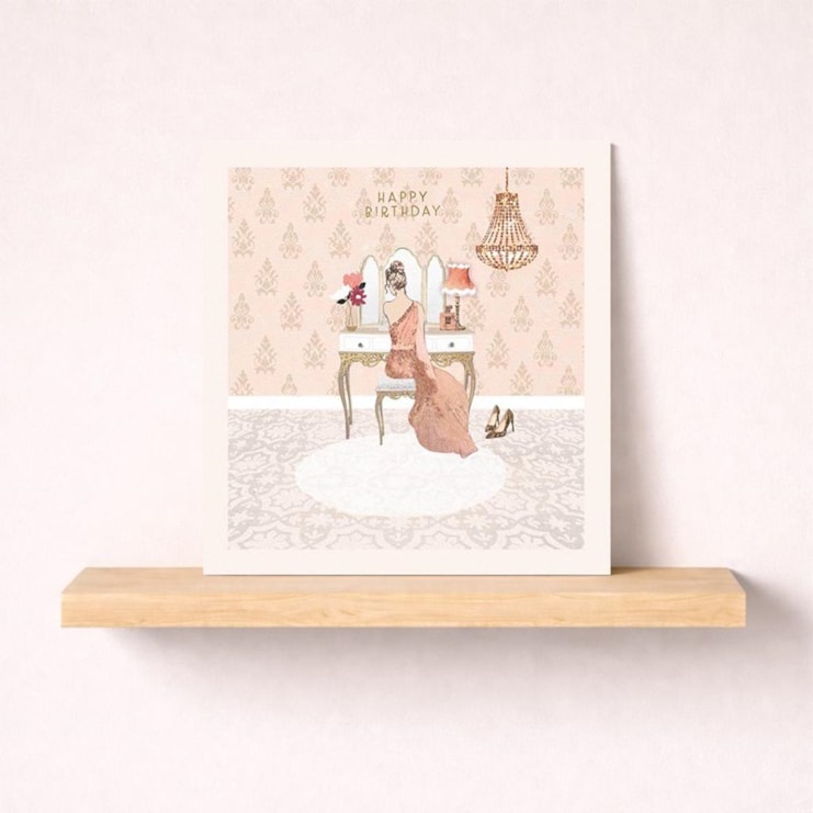 Birthday Card - Pink Dressing Table