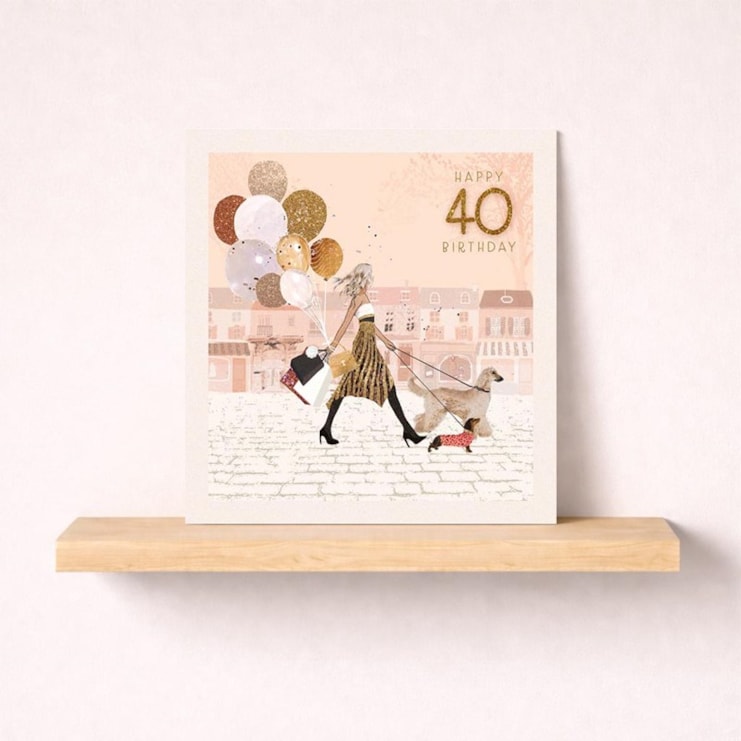 Age 40 Birthday Card - Shopping Trip Age 40 Birthday Card - Shopping Trip