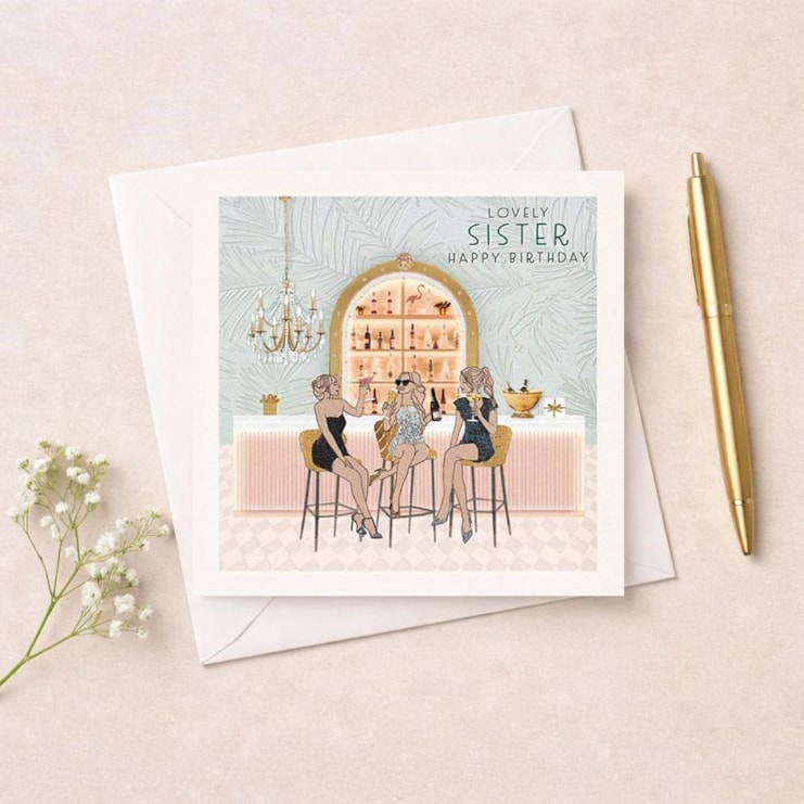 Sister Birthday Card - Girls Cocktails