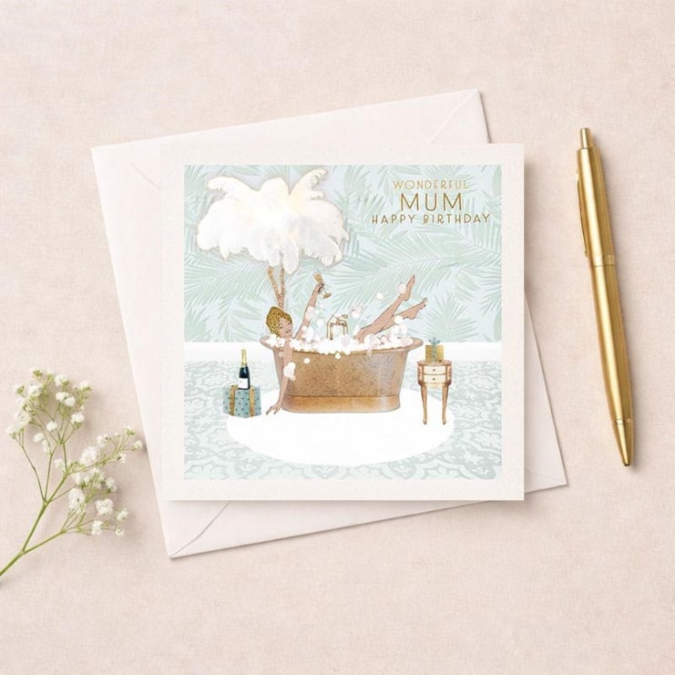 Mum Birthday Card - Bathtub Mum Birthday Card - Bathtub