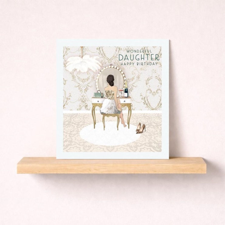 Daughter Birthday Card - White Dressing Room