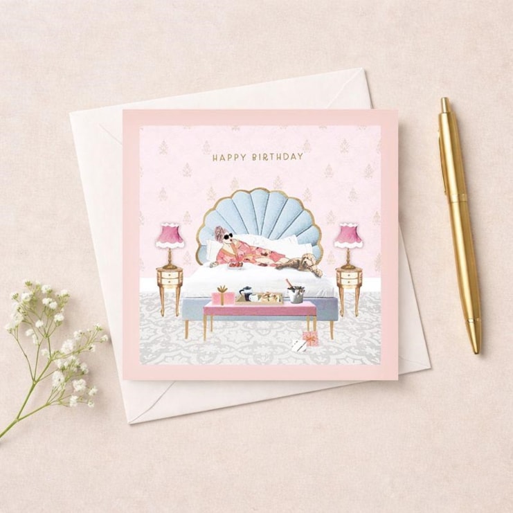 Birthday Card - Woman With Dog Birthday Card - Woman With Dog