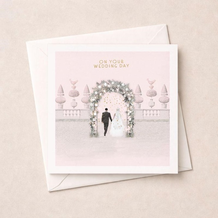 Wedding Day Card - Floral Arch