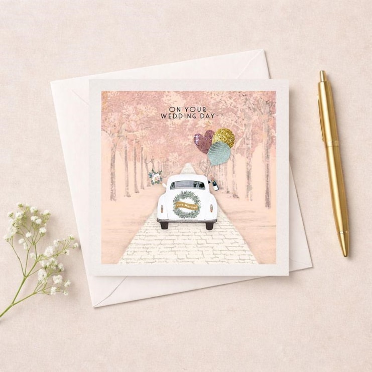 Wedding Day Card - Just Married