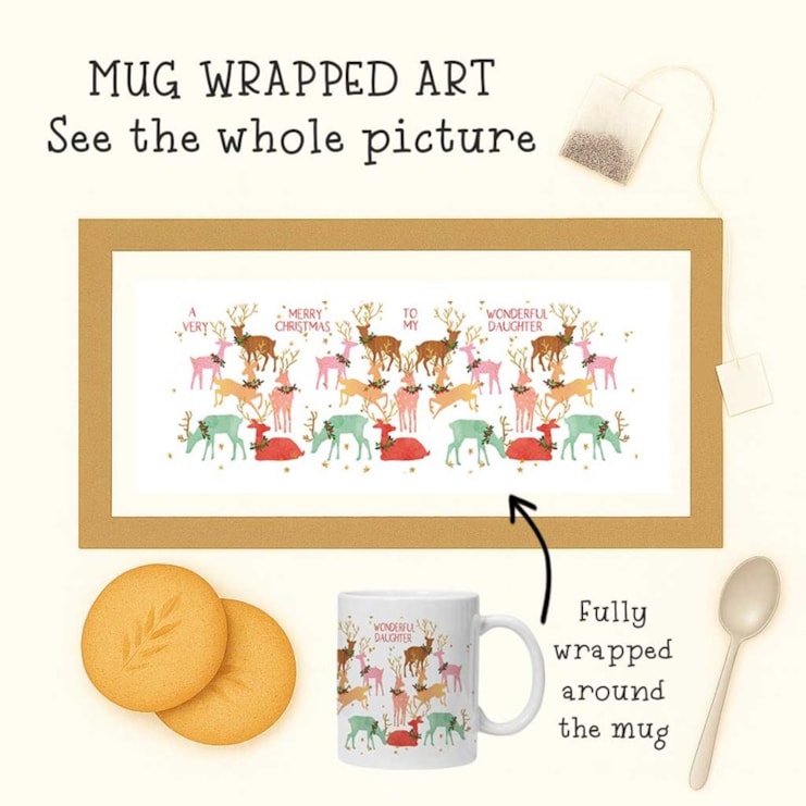 Personalised Christmas Mug - Reindeers Personalised Christmas Mug - Reindeers
