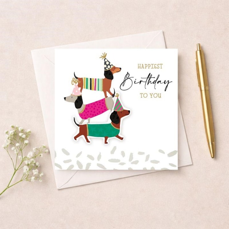 Birthday Card - Daschunds