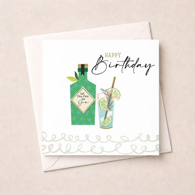Birthday Card - Let The Fun Be Gin Birthday Card - Let The Fun Be Gin