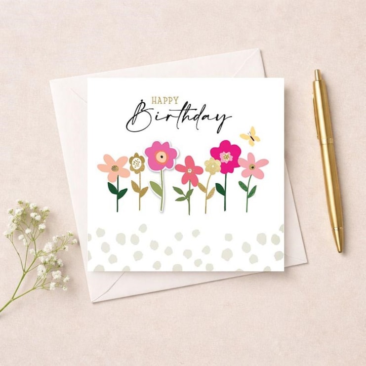 Birthday Card - Flowers Birthday Card - Flowers
