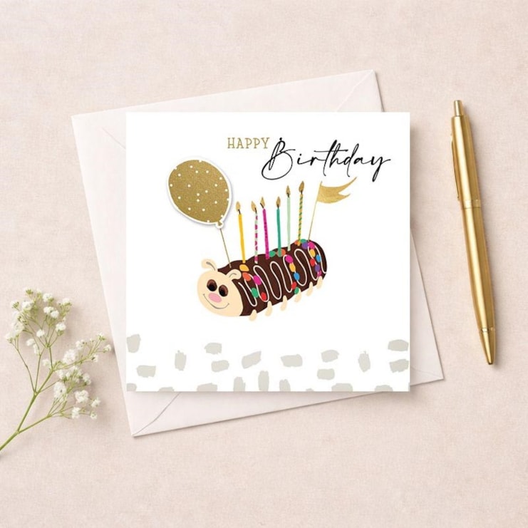 Birthday Card - Caterpillar Cake Birthday Card - Caterpillar Cake