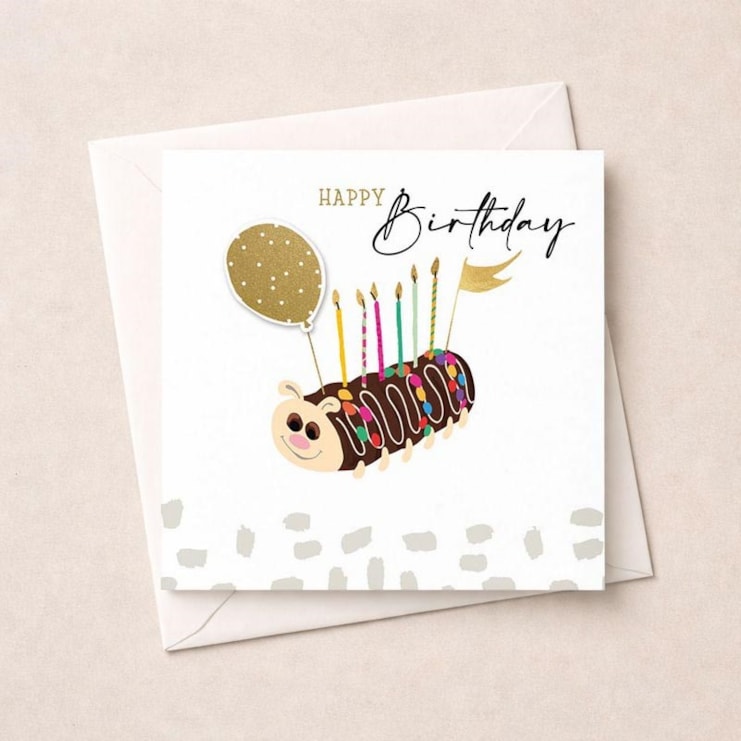 Birthday Card - Caterpillar Cake Birthday Card - Caterpillar Cake
