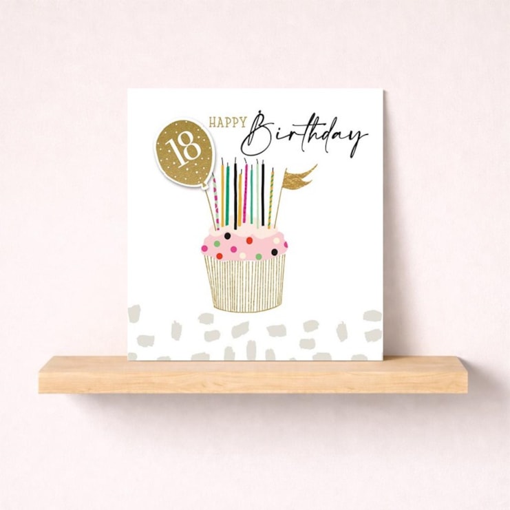 Age 18 Birthday Card - Cupcake