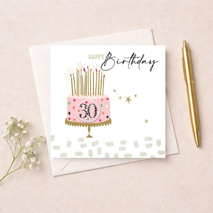 Age 30 Birthday Card - Birthday Cake