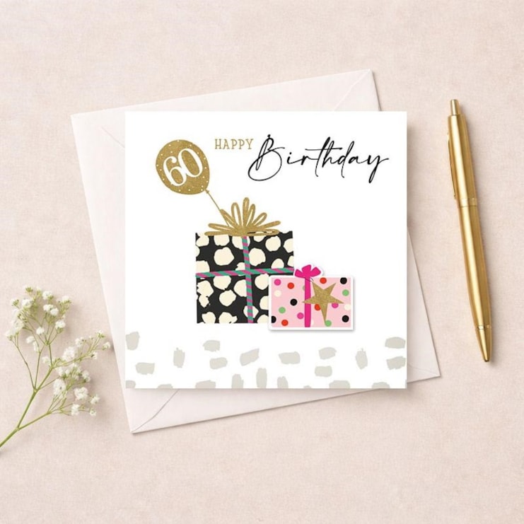 Age 60 Birthday Card - Birthday Presents