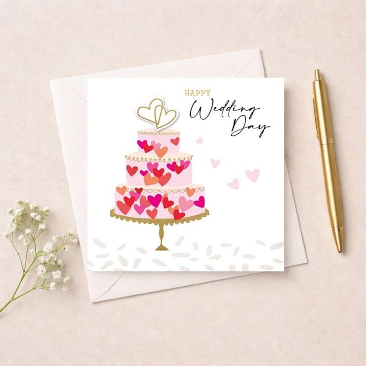 Wedding Card - Heart Wedding Cake
