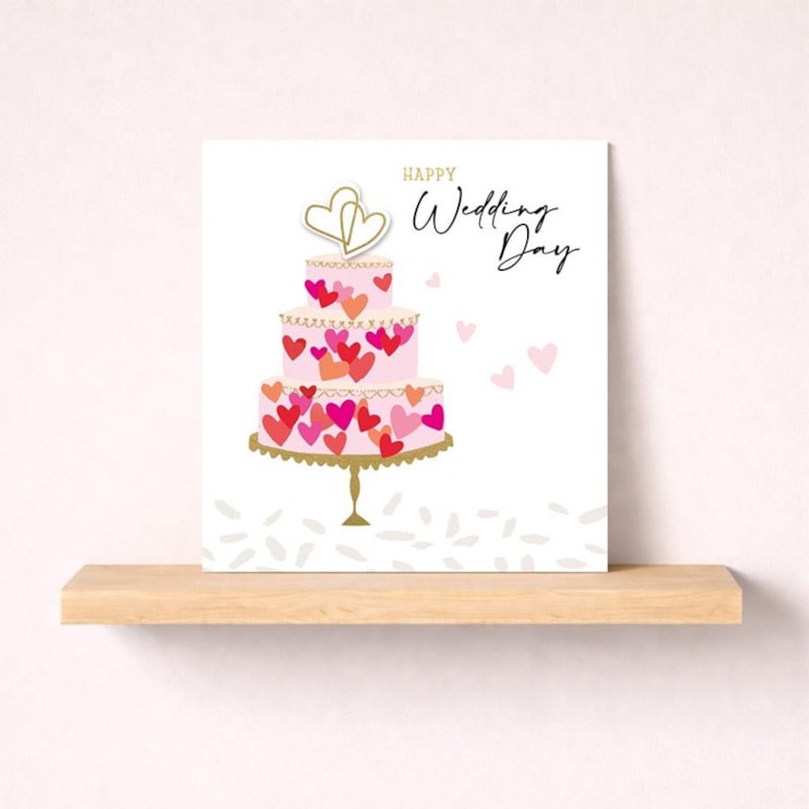 Wedding Card - Heart Wedding Cake