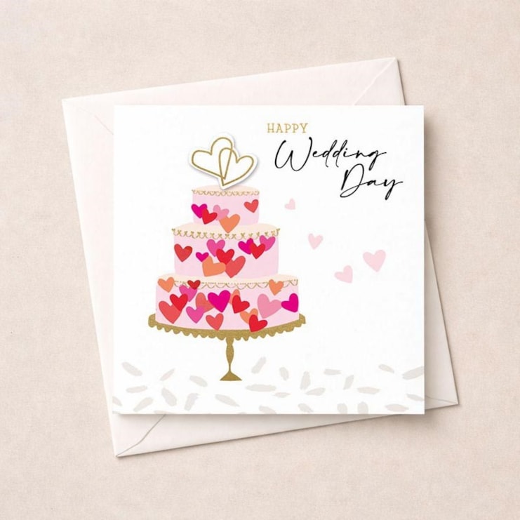 Wedding Card - Heart Wedding Cake