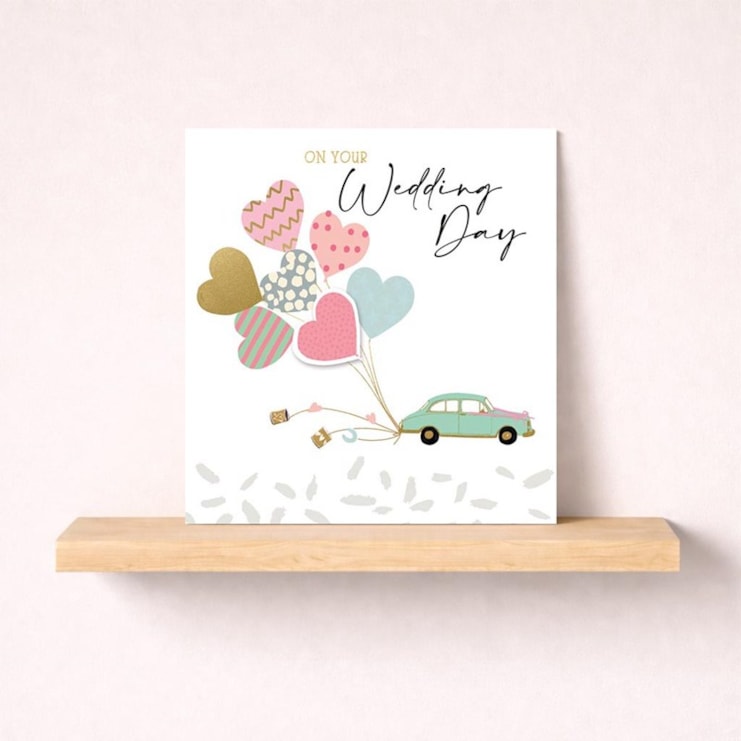 Wedding Card - Wedding Car & Balloons