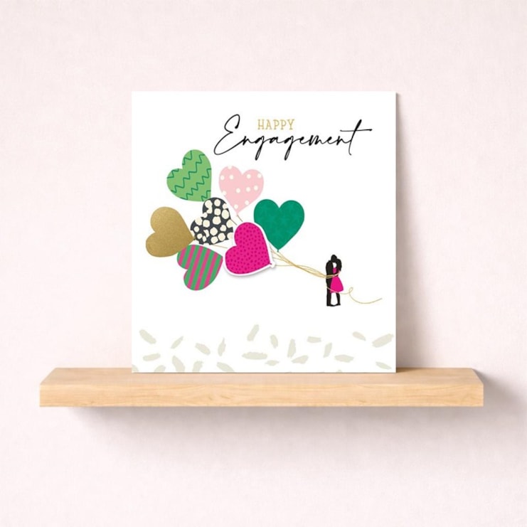 Engagement Card - Heart Balloons