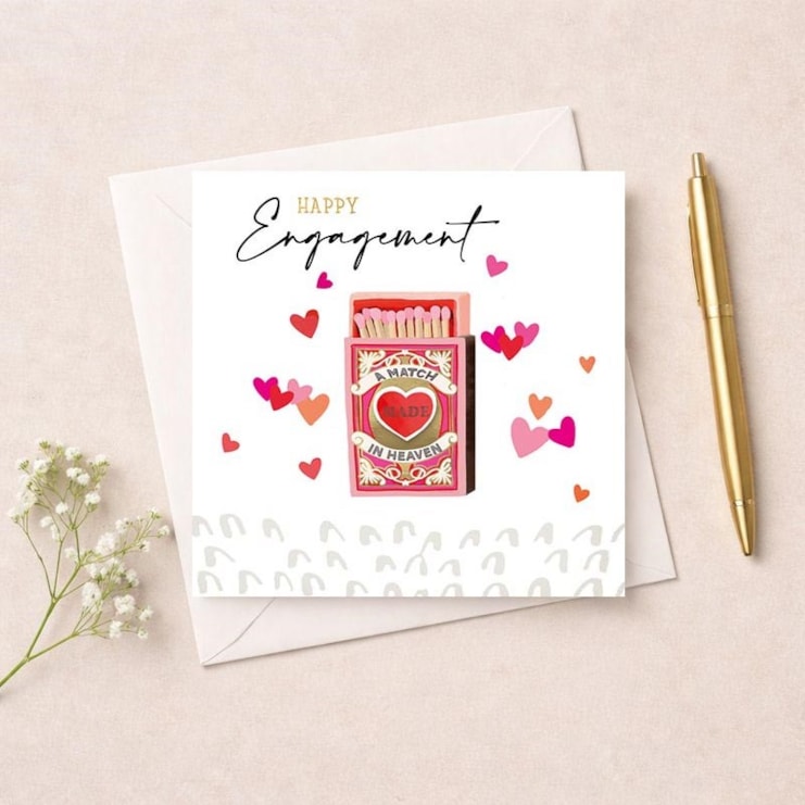 Engagement Card - Match Made In Heaven
