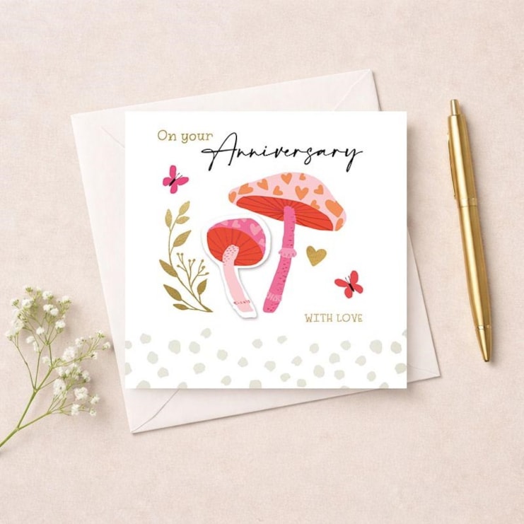 Anniversary Card - Mushrooms