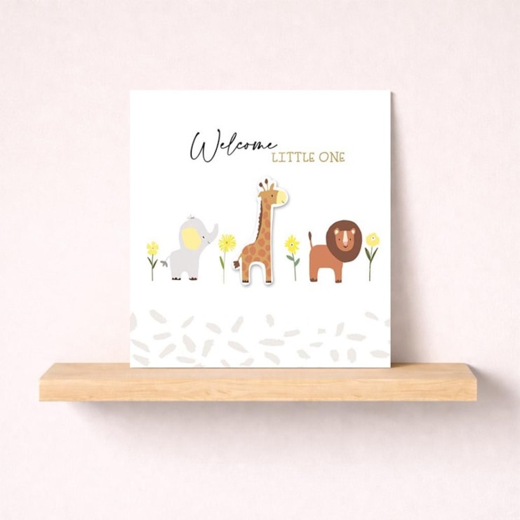 New Baby Card - Baby Animals New Baby Card - Baby Animals