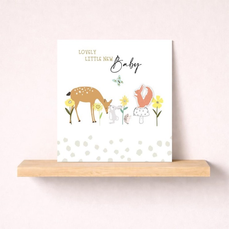 New Baby Card - Woodland Animals