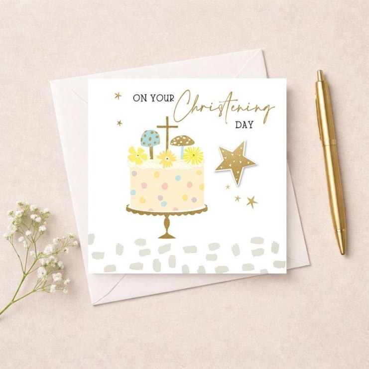 Christening Card - Cake