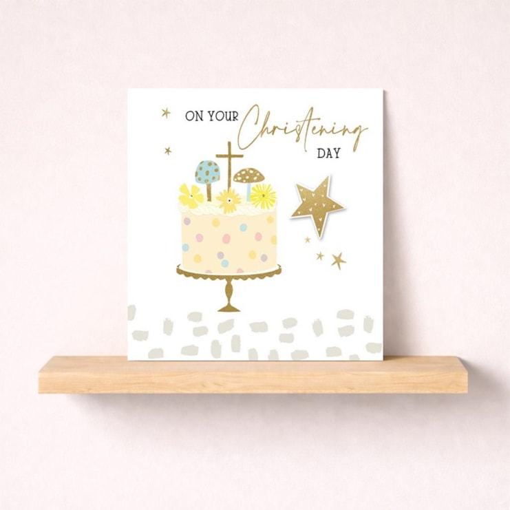 Christening Card - Cake