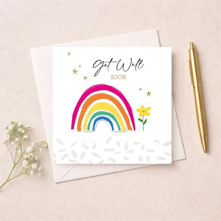 Get Well Soon Card - Rainbow