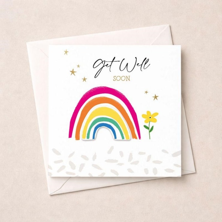Get Well Soon Card - Rainbow