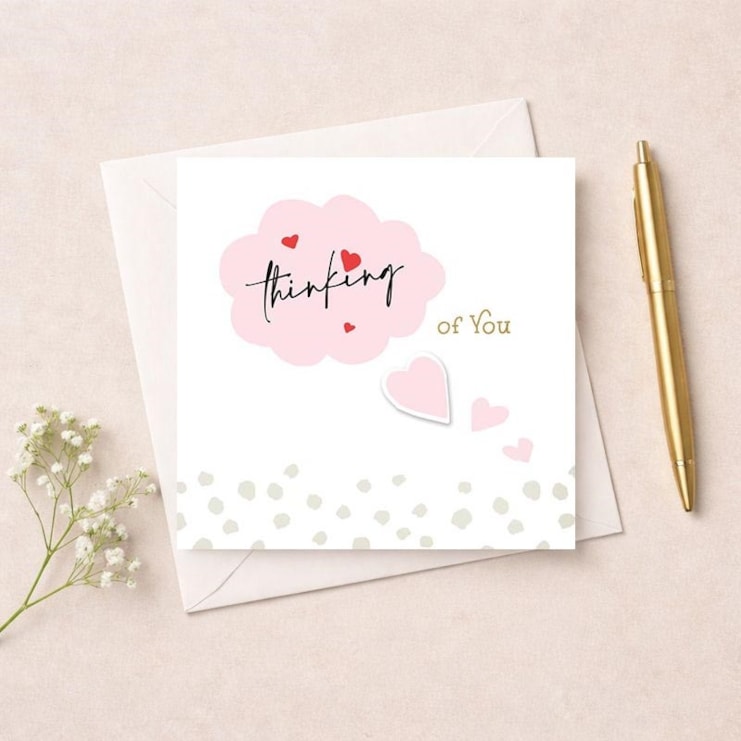 Thinking Of You Card - Hearts