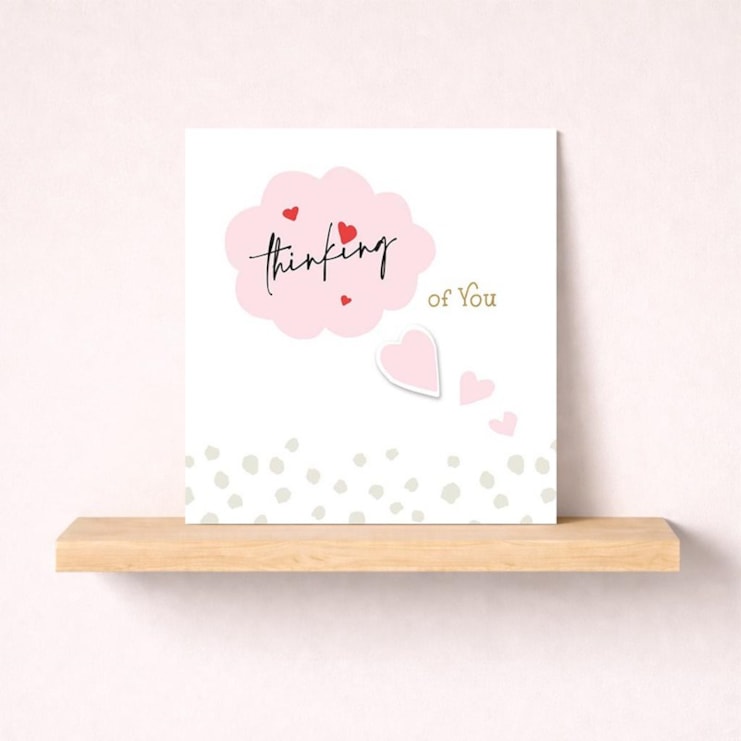 Thinking Of You Card - Hearts