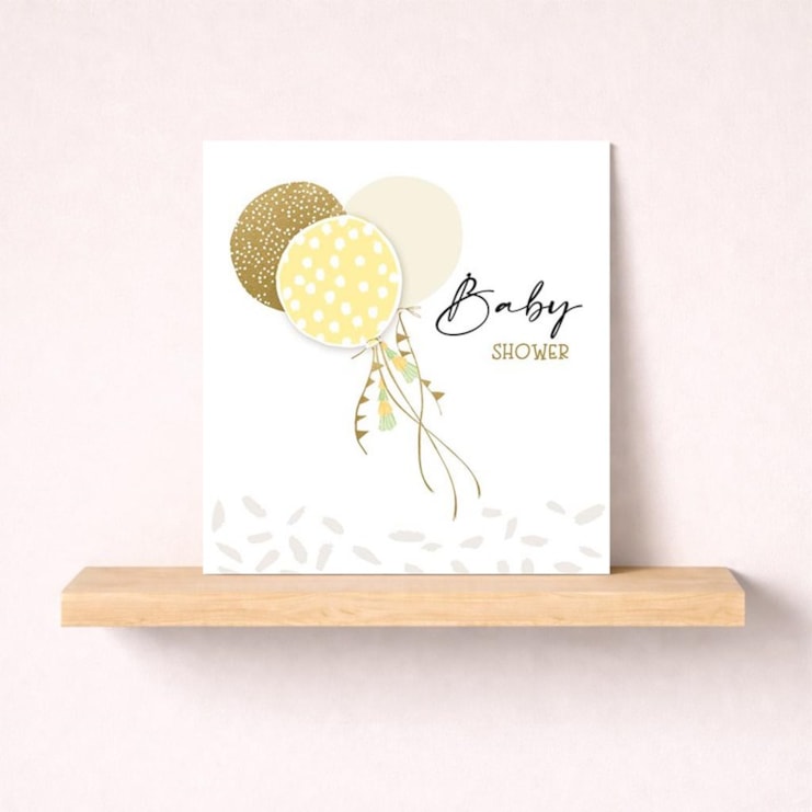 Baby Shower Card - Balloons Baby Shower Card - Balloons