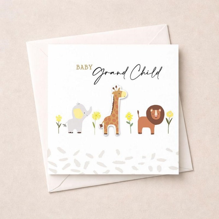 New Baby Card - Grandchild Animals