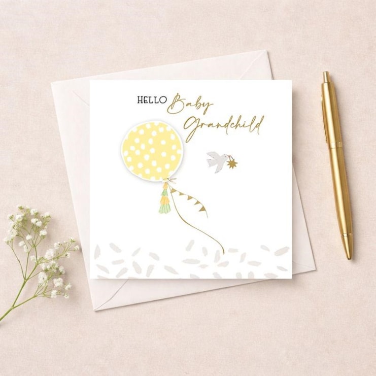 New Baby Card - Grandchild Balloon New Baby Card - Grandchild Balloon