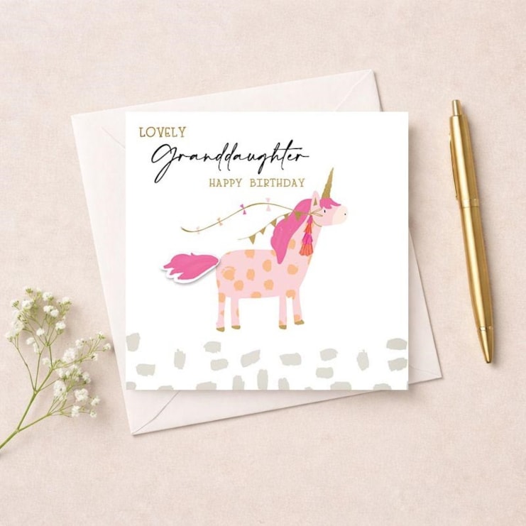 Birthday Card - Granddaughter Unicorn Birthday Card - Granddaughter Unicorn