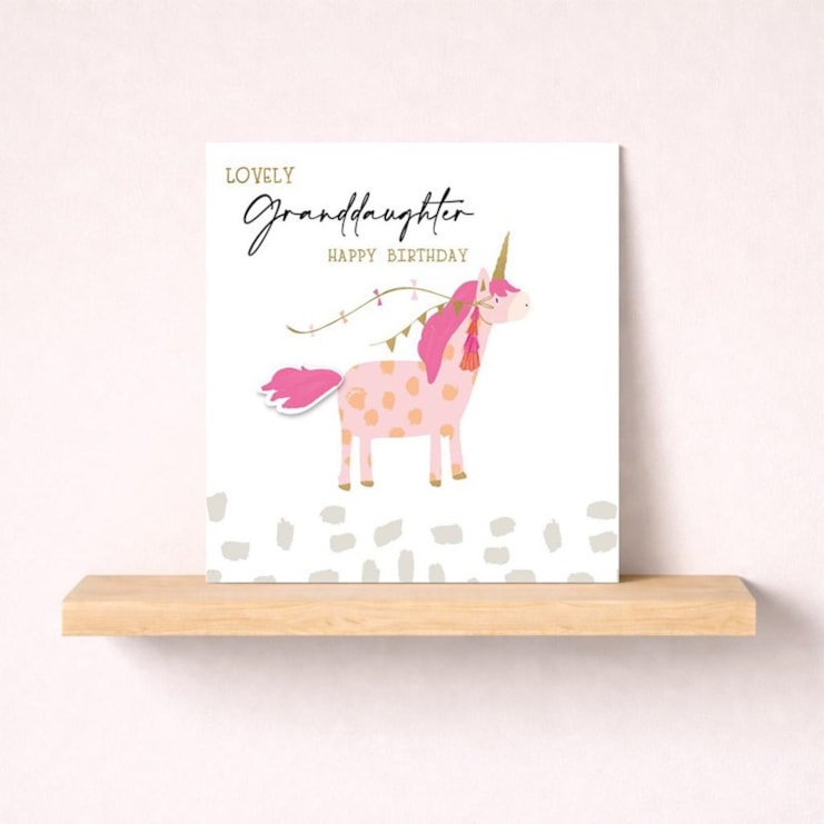 Birthday Card - Granddaughter Unicorn
